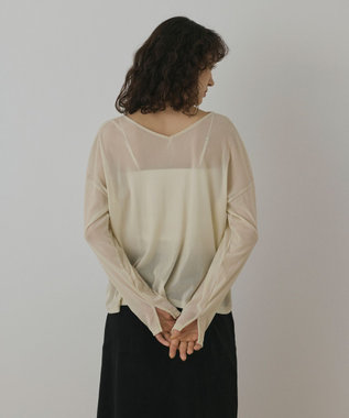 GRACE CONTINENTAL フロッキーオーバーカットトップ キナリ