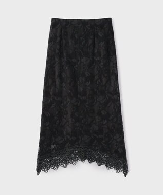 GRACE CONTINENTAL フロッキーレーススカート ブラック
