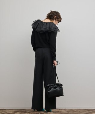 GRACE CONTINENTAL ADD CULUMN LONG SHLD BAG ブラック