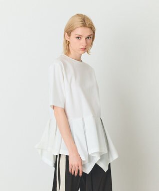GRACE CONTINENTAL ペプラムカットトップ ホワイト