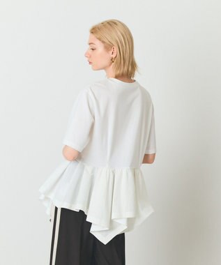 GRACE CONTINENTAL ペプラムカットトップ ホワイト