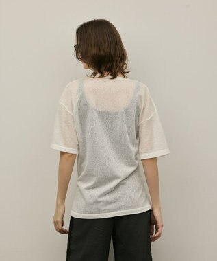 GRACE CONTINENTAL タックロゴTシャツ ホワイト