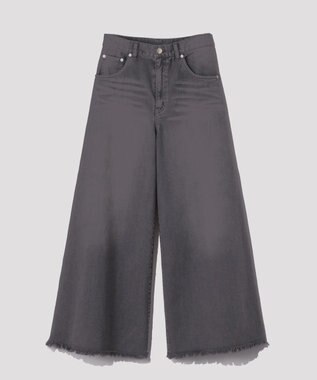 GRACE CONTINENTAL バギーデニムパンツ グレー
