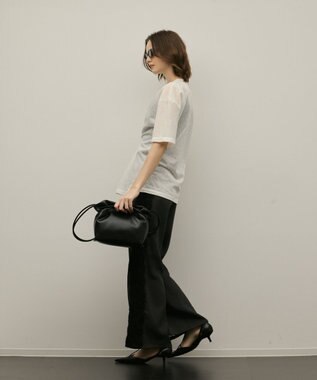 GRACE CONTINENTAL タックロゴTシャツ ホワイト