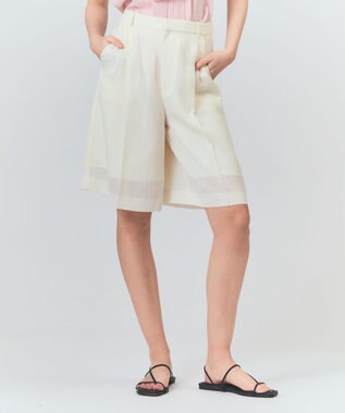 GRACE CONTINENTAL リネンライクシアーパンツ キナリ