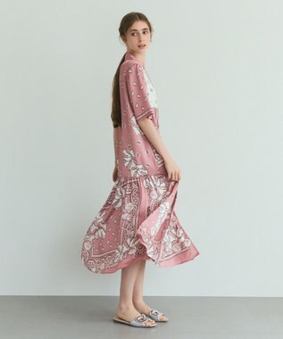 GRACE CONTINENTAL バンダナプリントシャツドレス ピンク