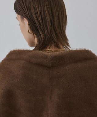 GRACE CONTINENTAL フェイクミンクストール ブラウン