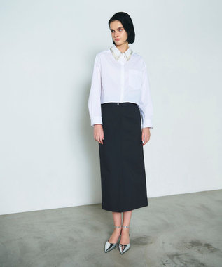 GRACE CONTINENTAL ストレッチタイトスカート チャコール