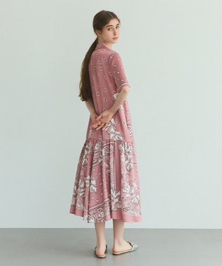 GRACE CONTINENTAL バンダナプリントシャツドレス ピンク