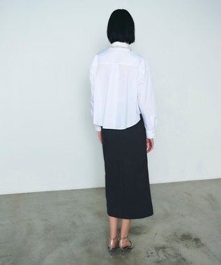 GRACE CONTINENTAL ストレッチタイトスカート チャコール