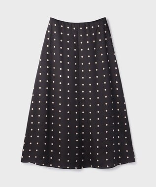 GRACE CONTINENTAL ドットスカート ブラック