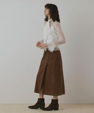 GRACE CONTINENTAL レースボウタイブラウス ホワイト