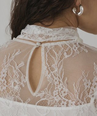 GRACE CONTINENTAL レースボウタイブラウス ホワイト