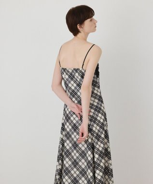 GRACE CONTINENTAL チェックプリントキャミワンピース キナリ