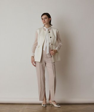 GRACE CONTINENTAL ダンボールニットジレジャケット キナリ