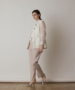 GRACE CONTINENTAL ダンボールニットジレジャケット キナリ