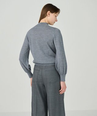 GRACE CONTINENTAL ファインウールニットトップ グレー