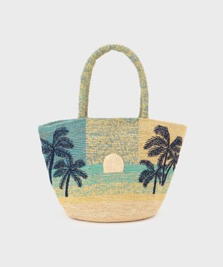 GRACE CONTINENTAL PALMYNALA カゴバッグ グリーン