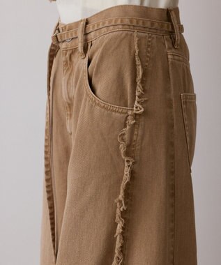 GRACE CONTINENTAL フリンジバギーパンツ ベージュ