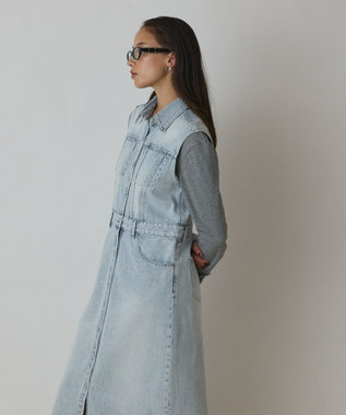 GRACE CONTINENTAL デニムロングジレワンピース サックス