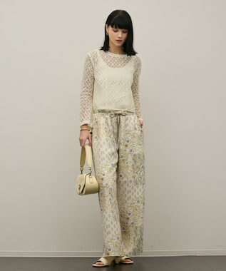 GRACE CONTINENTAL プリントイージーパンツ