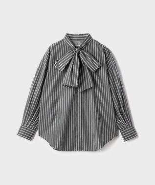 GRACE CONTINENTAL ストライプビッグボウブラウス ブラック