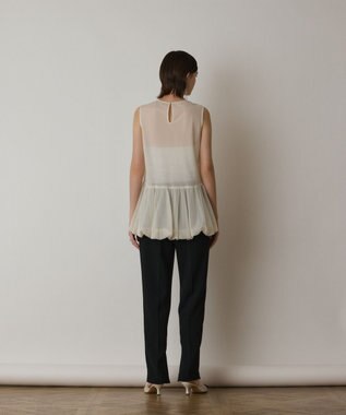 GRACE CONTINENTAL バルーンチュールトップ ホワイト