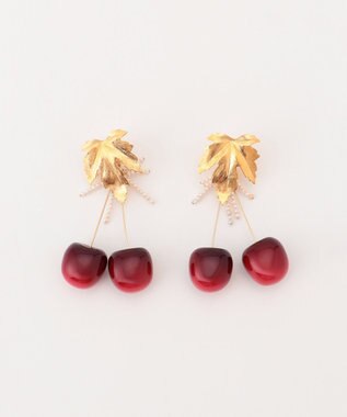 GRACE CONTINENTAL チェリーイヤークリップ レッド