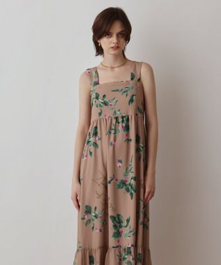 GRACE CONTINENTAL プリントセパレートワンピース ブラウン