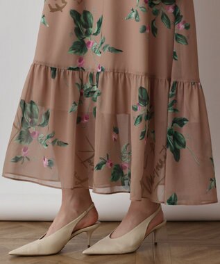 GRACE CONTINENTAL プリントセパレートワンピース ブラウン