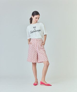 GRACE CONTINENTAL ドットハーフパンツ ピンク