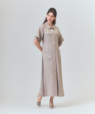 ⭐️タグ付け新品⭐️パーリーゲイツデニムライク スリーブレスワンピース デニム THOUSAND MILE/フロントジップワンピース デニムライク/ゼブラ