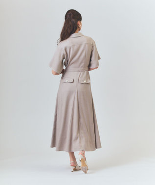 GRACE CONTINENTAL リネンデニムライクワンピース ベージュ