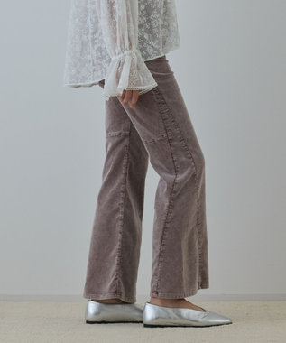 GRACE CONTINENTAL コーデュロイフレアパンツ ボルドー