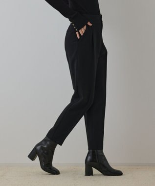 GRACE CONTINENTAL ハイウエストテーパードパンツ ブラック