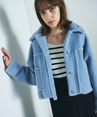 GRACE CONTINENTAL ボアジャケット ブルー