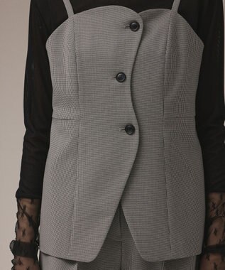 GRACE CONTINENTAL フロントウェーブキャミ グレー