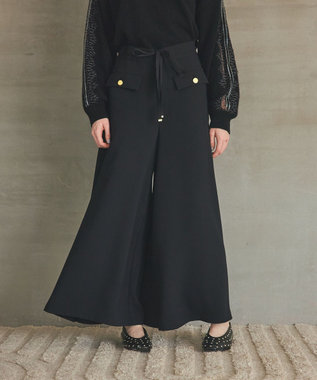 GRACE CONTINENTAL ワイドフレアパンツ ブラック