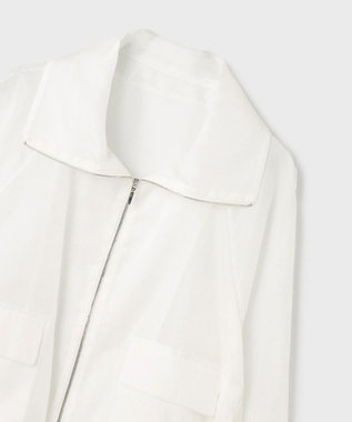GRACE CONTINENTAL ブライトメッシュブルゾン ホワイト