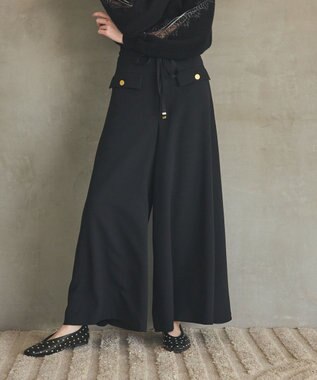 GRACE CONTINENTAL ワイドフレアパンツ ブラック