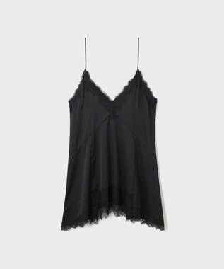 GRACE CONTINENTAL サテンレースキャミ ブラック