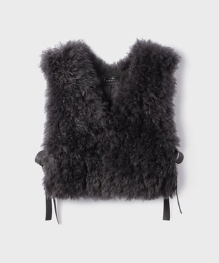 GRACE CONTINENTAL ショ－トファ－ジレ チャコール