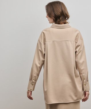 GRACE CONTINENTAL ジャージビッグシャツ ベージュ