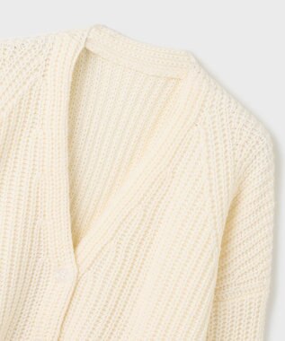 GRACE CONTINENTAL 畦ルーズニットカーディガン ホワイト