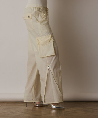 GRACE CONTINENTAL ナイロンジップカーゴパンツ キナリ