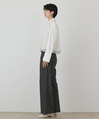 GRACE CONTINENTAL レースヘムシャツ ホワイト