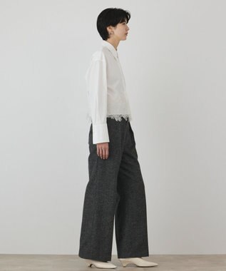 GRACE CONTINENTAL レースヘムシャツ ホワイト