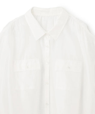 GRACE CONTINENTAL ギャザーシャツ ホワイト