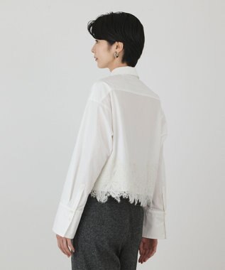 GRACE CONTINENTAL レースヘムシャツ ホワイト