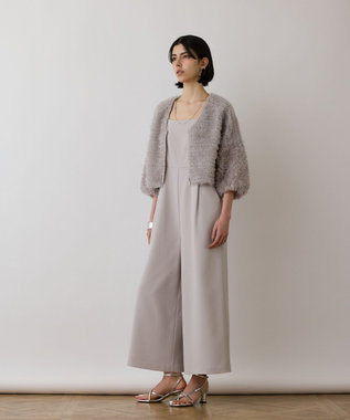 GRACE CONTINENTAL フラワーチュール刺繍ブルゾン グレー